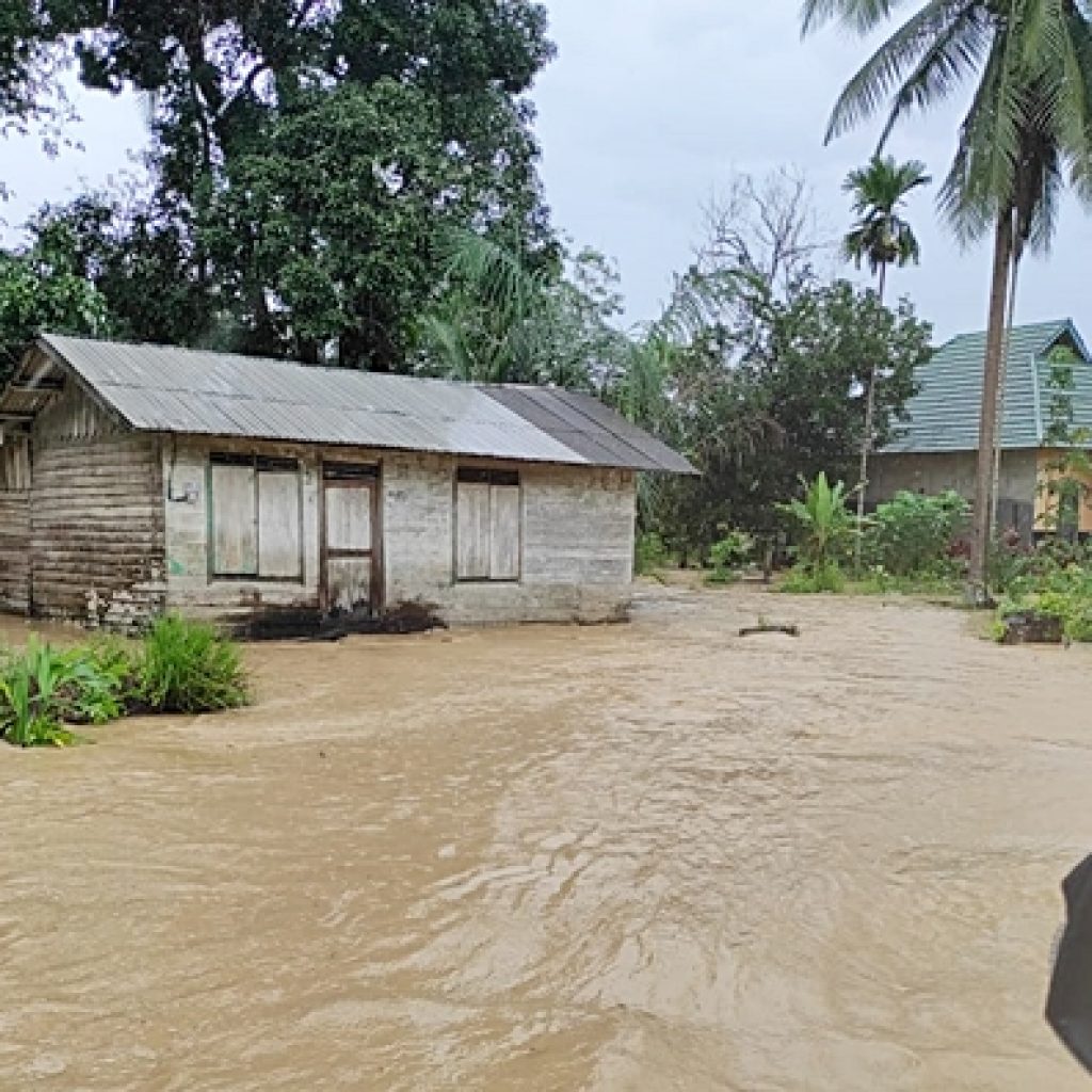 Banjir Terparah di Tiga Desa Satui Mulai Surut dari Kemarin