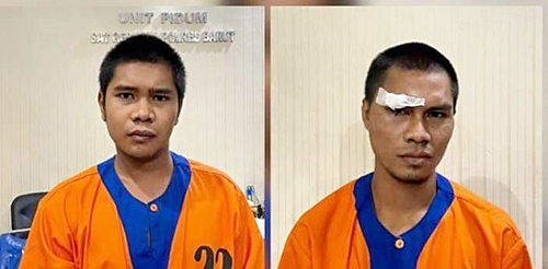 Kakak-beradik kasus pembunuhan di Palangkaraya ini berhasil dilumpuhkan pihak kepolisian. (foto: Borneo24/koranbanjar.net)