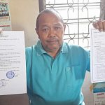 Ketua DPW FSPMI Kalsel, Yoeyoen Indharto saat wawancara dengan koranbanjar.net. (foto: leon)