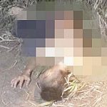 Kondisi korban, Riduan saat ditemukan di lokasi kejadian. (foto: ist)