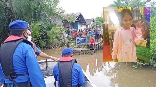 Pencaran korban terus dilakukan. Foto insert, korban Aulia Hasanah. (foto: yanda)