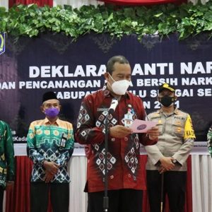 Gelorakan Deklarasi Anti Narkoba dan Desa Bersinar di Hulu Sungai Selatan