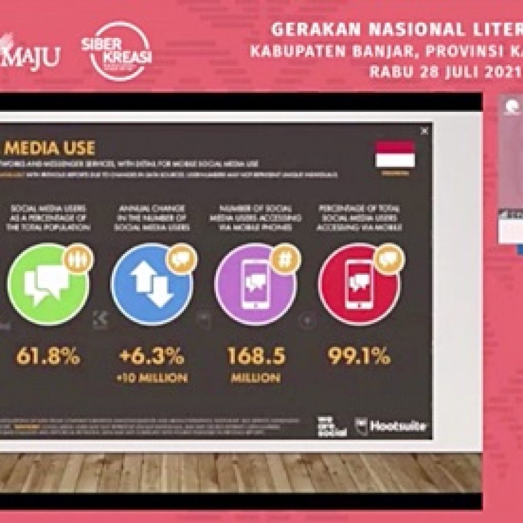 Webinar Literasi Digital Kabupaten Banjar; Bersosial Media, Saring Sebelum Share