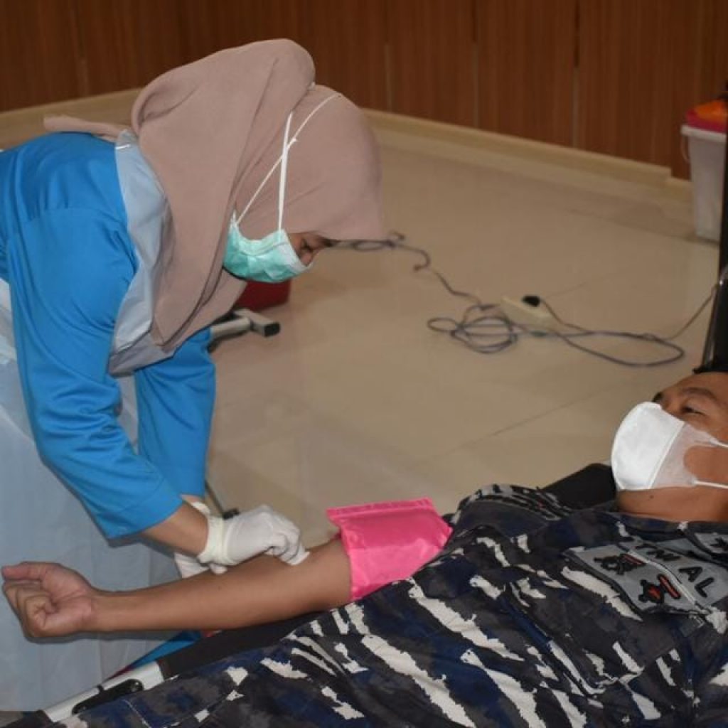 Peringati HUT Kemerdekaan RI, Lanal Kotabaru Gelar Donor Plasma Konvalesen