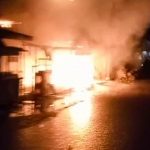 Kebakaran di Kecamatan Alalak, Kabupaten Batol, Rabu (4/8/2021)