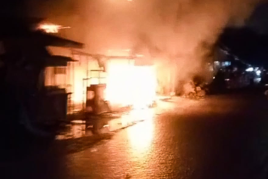 Kebakaran di Kecamatan Alalak, Kabupaten Batol, Rabu (4/8/2021)