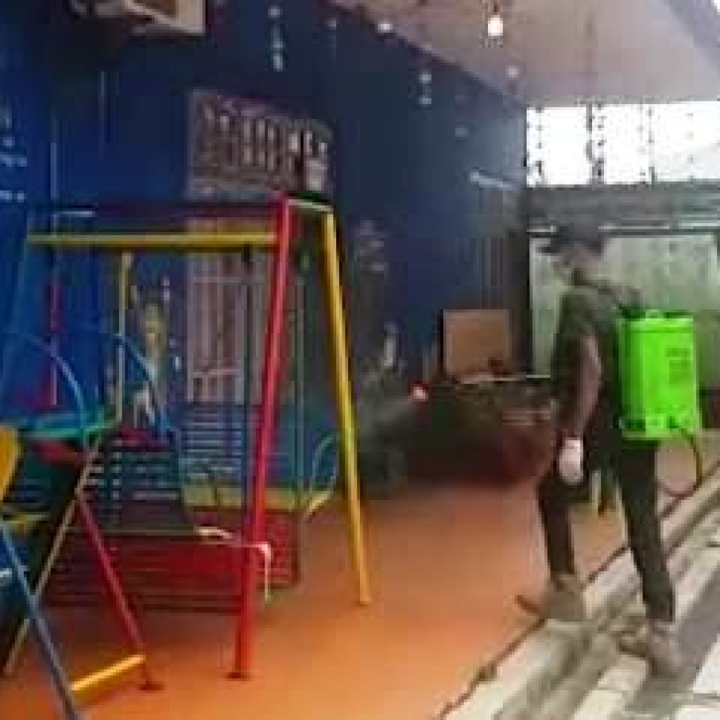 Penyemprotan Desinfektan di PAUD Pertiwi dan Rumdin Dandim 1006 Martapura