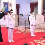 Pengambilan sumpah pelantikan Gubernur dan Wakil Gubernur Kalsel di Istana Kepresidenan.(foto:ist)