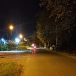 PJU di Jalan Sudirman Kota Marabahan kini sudah berfungsi. (foto: faqih)