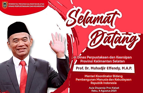 Kunker Menko PMK ke Dispersip Kalsel.