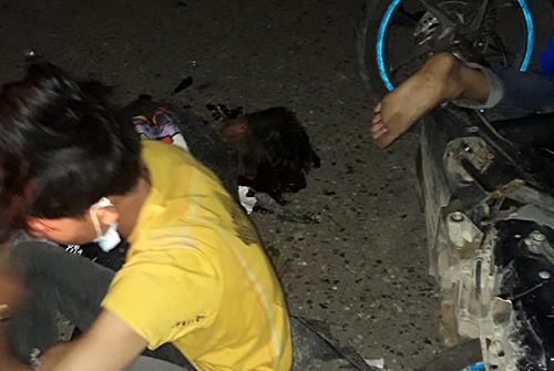 Kecelakaan lalu lintas di Kota Marabahan, Batola. (foto: ist)
