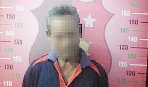 Kakek penjual togel asal Barabai dibekuk polisi. (foto: istimewa)