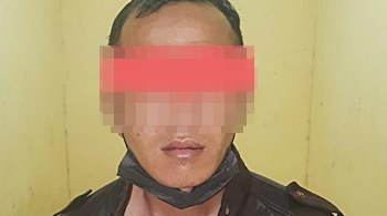 Tersangka sabu asal Kabupaten HST diamankan Polrs Kotabaru. (foto: icah)