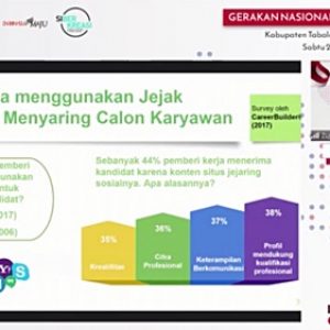 Webinar Literasi Digital Tabalong; Tips dan Trik Membangun I-Brand Melalui Jejak Digital