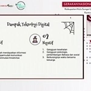 Webinar Literasi Digital Hulu Sungai Utara; Jangan Jadi Penyebar Hoax, Tak Mendapat Dosa Zariah