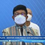 Menteri Komunikasi dan Informatika Johnny G. Plate. (ANTARA/Tangkapan layar Kemkominfo TV)