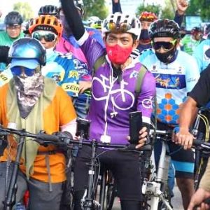 Peserta Gowes Kiram Kampanyekan Budaya Hidup Sehat