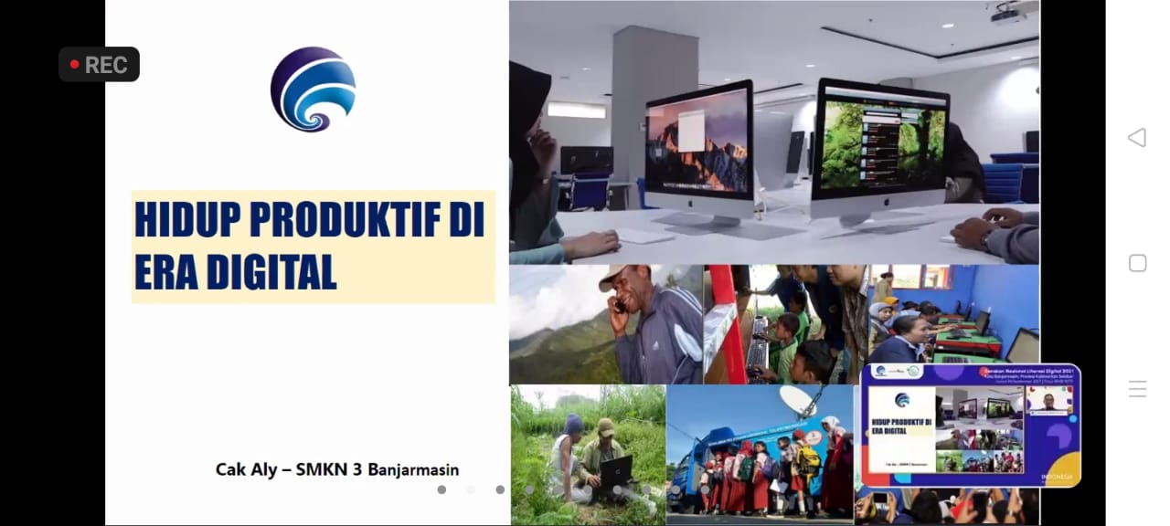 Webinar Literasi Digital Banjarmasin. 