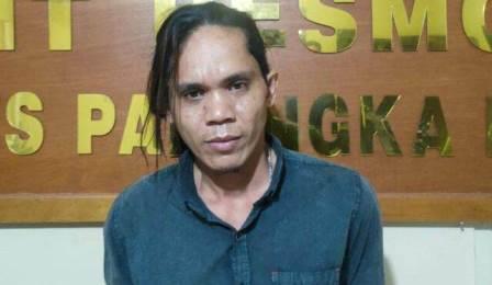 Pelaku curanmor, Sarbani (41), warga Kelurahan Anjir Palambang Kecamatan Pulau Petak Kabupaten Kapuas, Kalimantan Tengah.(foto: borneo24.com/koranbanjar.net)