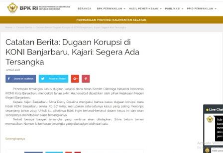 Pengumuman dari BPK RI. 