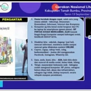 Webinar Literasi Digital Kabupaten Tanah Bumbu; Masuki Ruang Digital dengan Literasinya