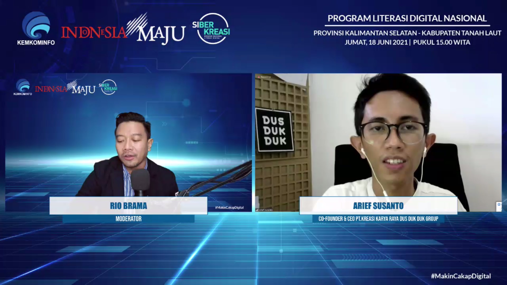 Webinar Literasi Digital Tanah Laut