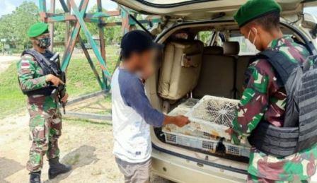 Penyelundupan satwa liar di perbatasan Indonesia-Malaysia di Sambas, Kalimantan Barat. (fotoL Antara)