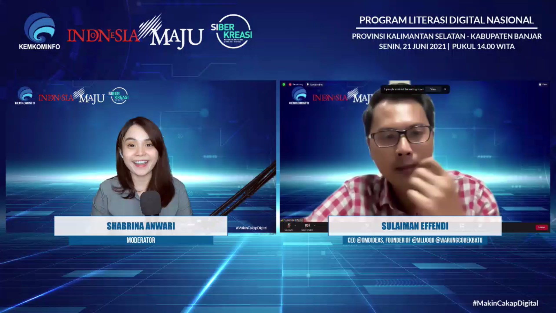 Webinar Literasi Digital Kabupaten Banjar