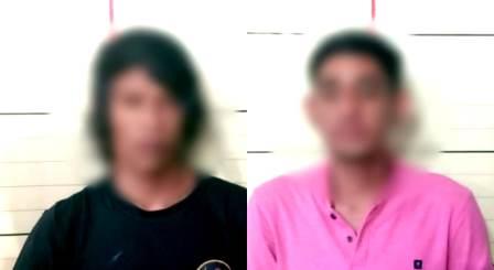 Dua tersangka narkoba diamankan pihak Polres Bontang, Kalimantan Timur. (foto: humas.polri.go.id)