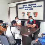 Badan Koordinasi HMI Kalselrteng saat berada di Propam Polda Kalsel. (foto: istimewa)