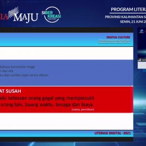 Webinar Literasi Digital Kabupaten Tabalong; Tips dan Pentingnya Internet Sehat