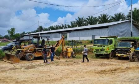 Pabrik milik PT Ladangrumpun Suburabadi Tanah Bumbu yang disita Polda Kalsel.(foto: ist)