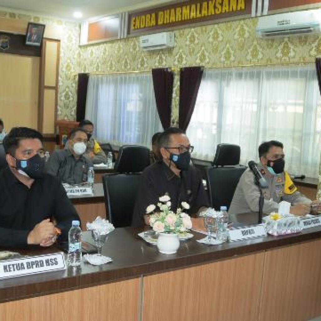 Hulu Sungai Selatan Ikut Vidcon Perkembangan Vaksinasi di Kalsel