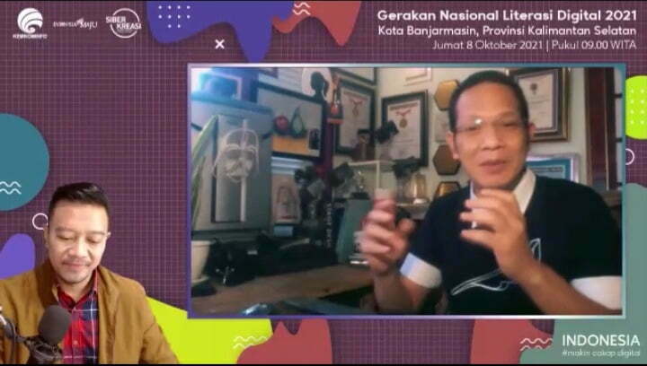 Webinar Literasi Digital Banjarmasin. 