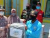 BANTUAN – Dinas Sosial Batola menyalurkan bantuan logistik untuk korban puting beliung.(foto: faqih)