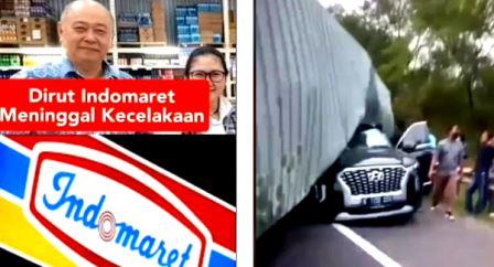 Bos Indomaret tewas dalam kecelakaan di Tol Cipularang. (TikTok)