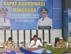 Evaluasi Penanganan Covid-19, Bupati Banjar Rapat Koordinasi Bawahan