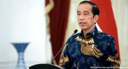 Presiden Jokowi saat mengucapkan selamat kepada Partai Demokrat yang berulang tahun ke 20 tahun. (tangkapan layar/virtual)