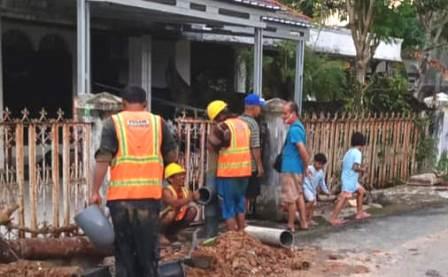 PDAM Bandarmasih mengklaim selalu melakukan perbaikan pipa. (foto: ist)
