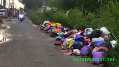 Sampah Menumpuk di Depan Warung Makan Desa Semangat Dalam