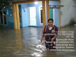 Hujan Deras Guyur Kota Banjarbaru, Personel BPBD dan Relawan Siaga Titik Rawan Banjir