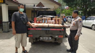 Pikap Pembawa Ratusan Miras di Banjarbaru Tertangkap Basah Polisi
