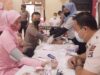 Giat donor darah di Aula Praja Utama Polres Tabalong. (foto : humas polres tabalong).