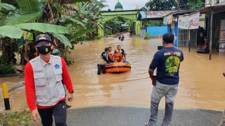 Banjir di Desa Marindi Kecamatan Haruai, Tabalong. (foto : istimewa)