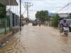 BANJIR – Kota Barabai kembali terendam banjir. (foto: ramli)