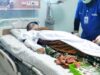Advokat Jurkani saat dirawat di rumah sakit Ciputra Banjarmasin. (foto: leon)