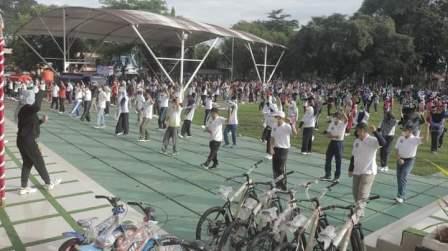 Kegiatan senam. 