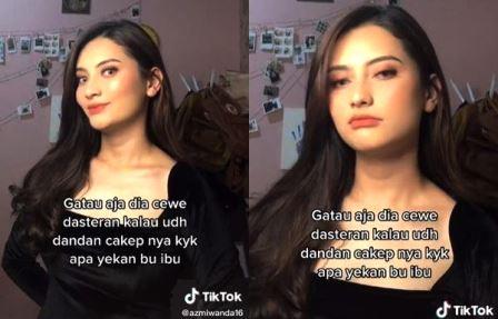 Viral Cewek Berdaster Ini Dihina Babu Berakhir Tamparan ke Pacar Tukung Nyinyir. (TikTok)