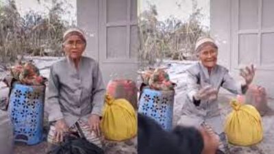 Viral, Nenek Menjadi Orang Terakhir Bertahan di Lokasi Erupsi Semeru