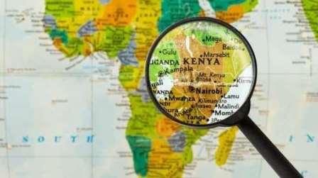 Peta negara Kenya. (shutterstock)